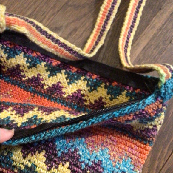Boho Woven Colorful Patterned Women's Bag - Picture 3 of 5